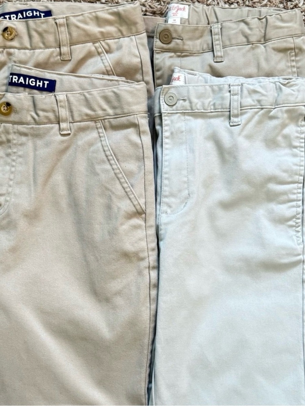 Boys Casual Pants Bundle Lot of 4 Cat & Jack French Toast Chino School Size 16